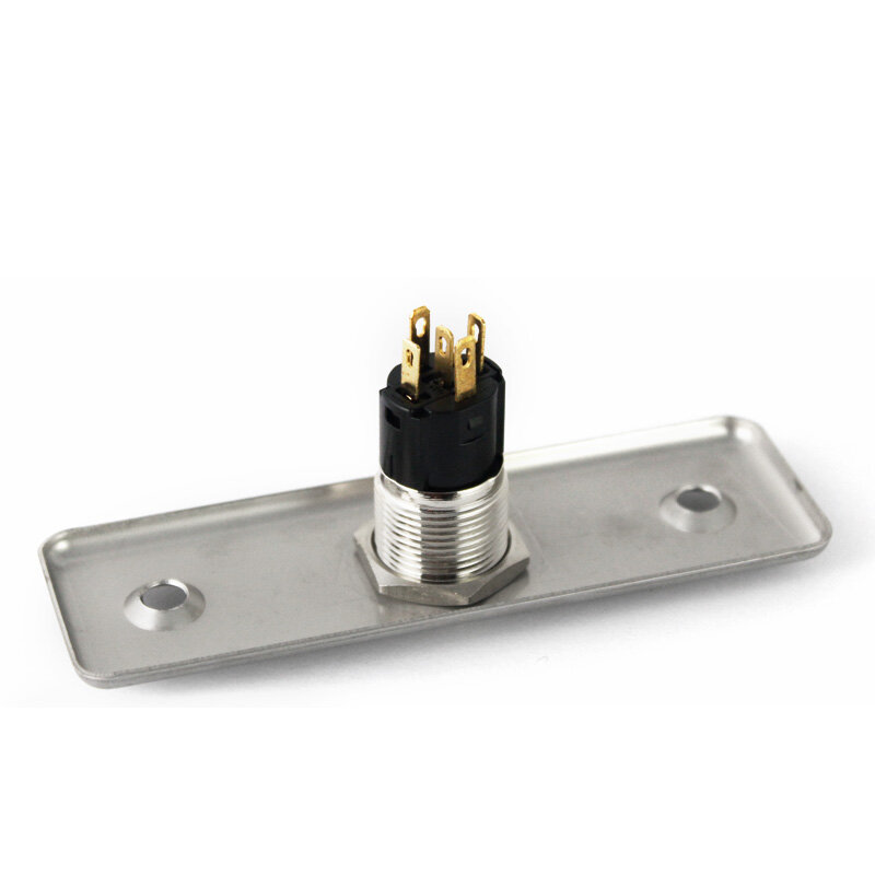 Светодиодный кнопочный переключатель для выхода из нержавеющей стали с подсветкой открывалка для открывания двери для контроля доступа-Серебристый
