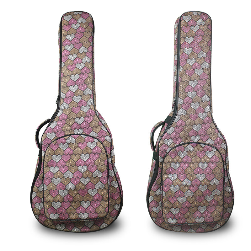 Funda de guitarra 900D de 36/41 pulgadas, bolsa de guitarra clásica de tela Oxford impermeable de 6/12 MM, correas dobles de algodón, mochila acolchada para guitarra