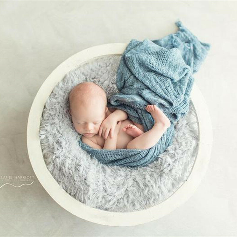 Pasgeboren Baby Sjaal Fotografie Rekwisieten, Baby Mand Kussen Deken Foto Props