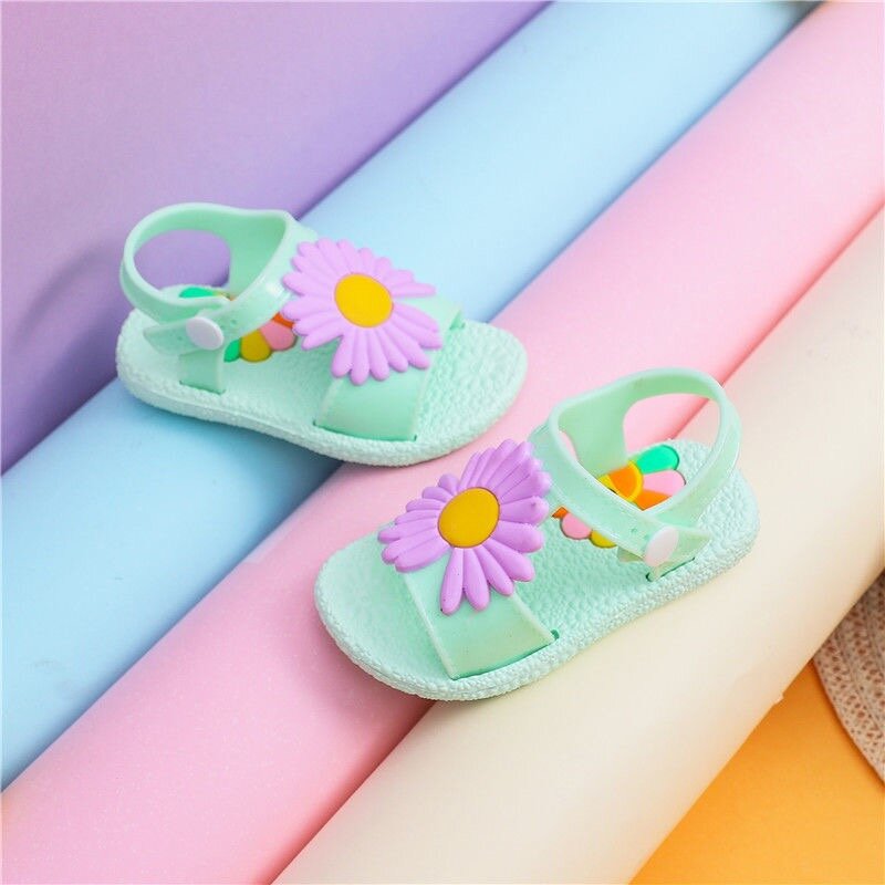 Sandalias para bebé de 0 a 2 años, zapatos de princesa antideslizantes de fondo suave, novedad de verano