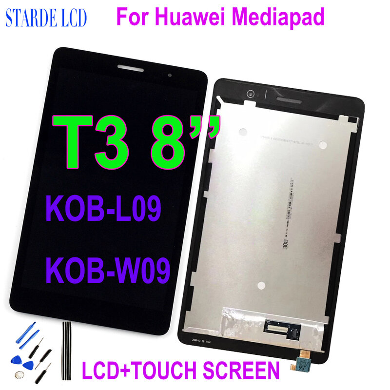 8.0 "100% testato per Huawei MediaPad T3 8.0 KOB-L09 Display LCD KOB-W09 Touch Screen Digitizer Assembly T3 8.0 LCD