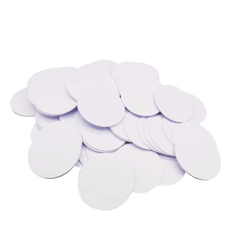 (10PCS/LOT) T5577 25mm RFID Round Shape Sticker Adhesive Card Programmable 125khz Rewritable Smart Tags In Access Control
