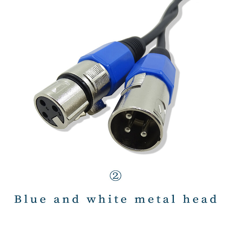 Câble métallique DMX XLR pour éclairage de scène, tête mobile audio, connexion de ligne de signal DMX, 3 broches, longueur 5 m, 1m, 10m, 3,5 pieds, 10 pièces par lot