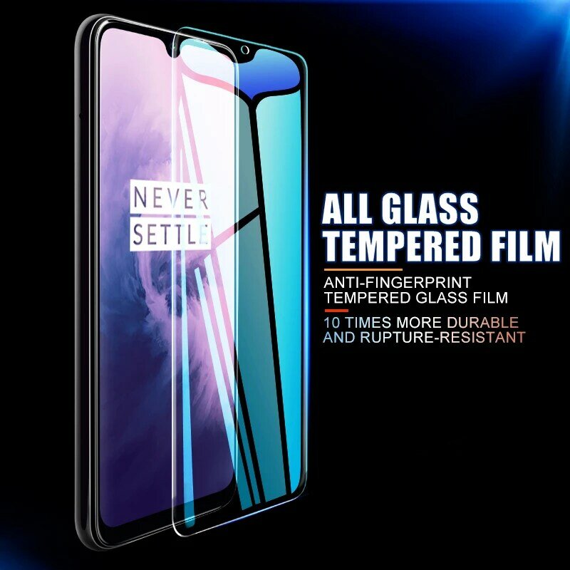 3 Buah Kaca Tempered Cover Penuh Pada untuk OnePlus 7 7T Pelindung Layar untuk OnePlus 6 6T 5 5T 3T 7 7T Film Kaca Pelindung