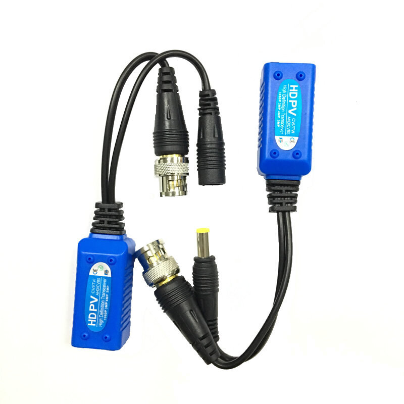 5 paia 5MP CCTV Video Balun Coax BNC Video Power Balun ricetrasmettitore connettori a CAT5e 6 connettore RJ45