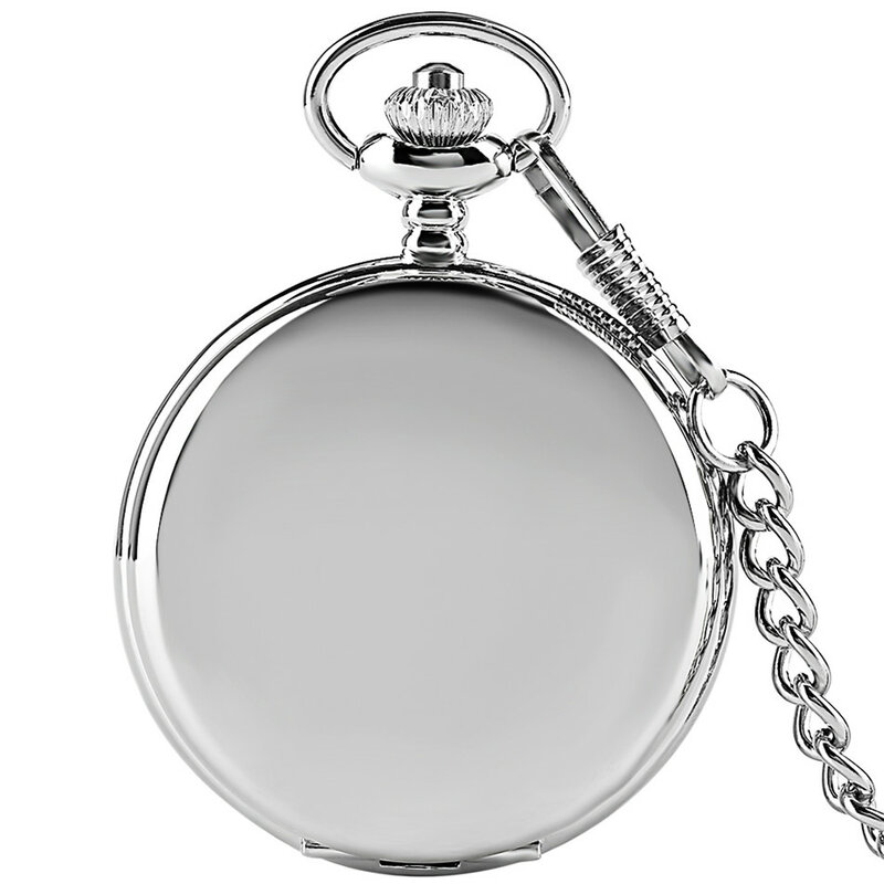 Часы наручные кварцевые с круглым циферблатом, римские красные Серебристые карманные ретро-часы с подвеской в стиле панк, подарок