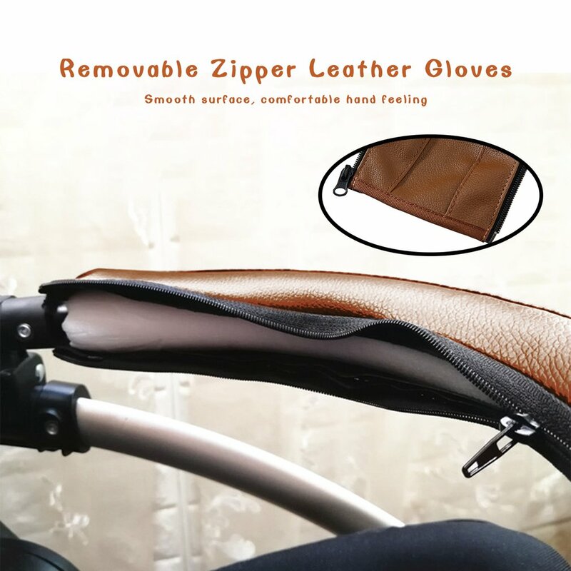 Travel Baby Stroller Pram PU Leather Protective Case Accessories Armrest Cover For Arm Covers Handle Wheelchairs High Quality