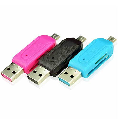 2 в 1 приемник карт Micro USB OTG для ПК Универсальный USB TF/SD приемник карт удлинитель телефона écouteurs Micro