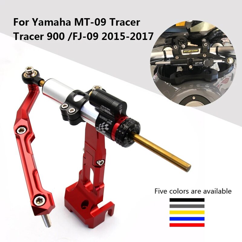 Для Yamaha MT-09 Tracer 900 FJ-09 аксессуары для мотоциклов демпфер руля с кронштейном 2013 2014 2015 2016 17