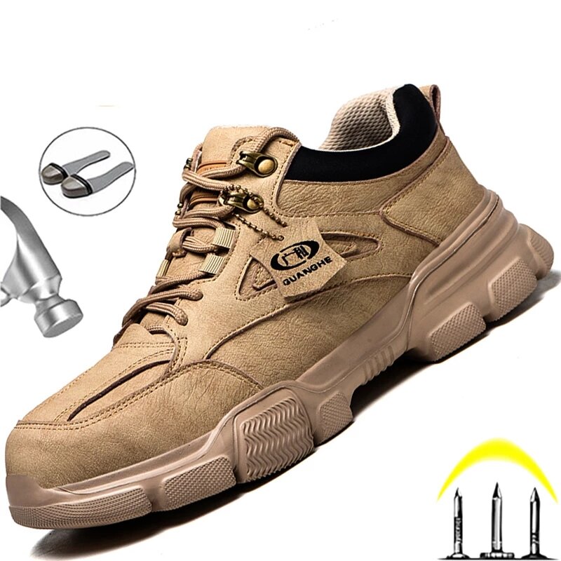 Zapatos de seguridad masculinos zapatillas de trabajo Botas de seguridad de trabajo indestructibles zapatos de invierno zapatos con punta de acero para hombre calzado deportivo de seguridad Envío directo