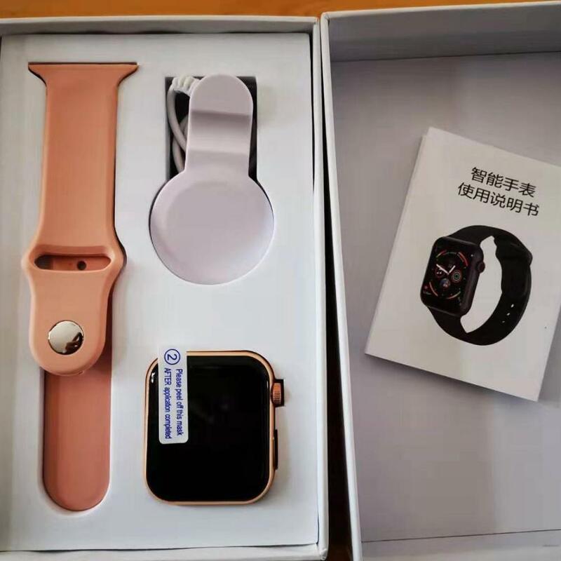 Inteligentny zegarek 44mm pasek można zmienić tętno mężczyźni kobiety Smartwatch Iwo dla apple ios Android PK Iwo F10 8 Plus P68 W34