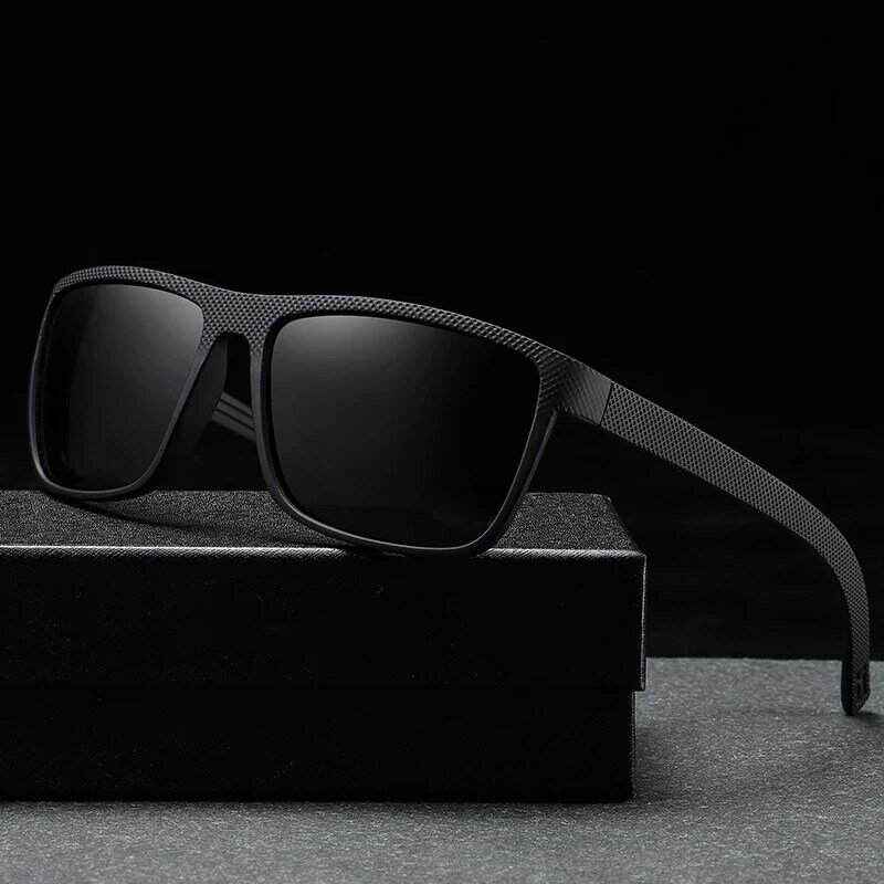 Kacamata Hitam Terpolarisasi Gaya Olahraga Antik 2022 Kacamata Hitam Kaca Surya Persegi Retro Berkendara Desainer Merek Mewah Pria untuk Wanita