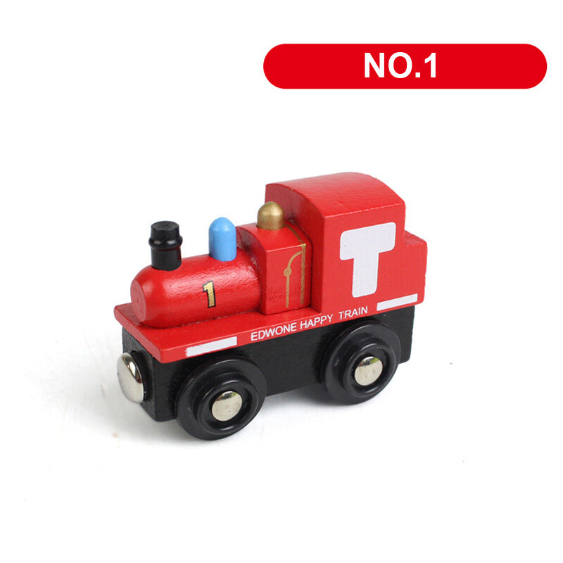 Treno magnetico in legno giocattolo ferrovia in legno elicottero auto camion accessori per binari in legno adatti con binari di marca per giocattoli per bambini