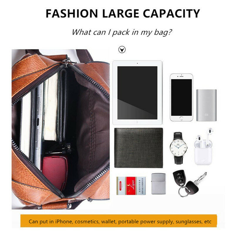 JEEP BULUO Luxury Brand Men Crossbody Messenger Bags Business Casual Handbag borsa a tracolla maschile in PU di grande capacità