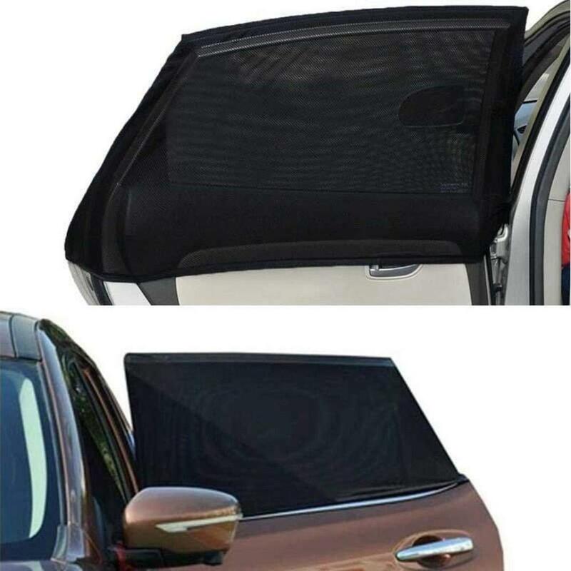 4 Pack Summer UV Protection Car Front Rear Back Side Window Sun Shade Anti-mosquito Sunshade Net Mesh Curtain For Sedan SUV MPV