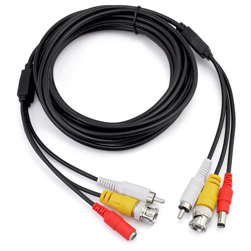 5-40m BNC + RCA + DC konektor 3 in 1 BNC kabel CCTV koaksial Video daya AHD kamera kabel untuk sistem pengawasan DVR