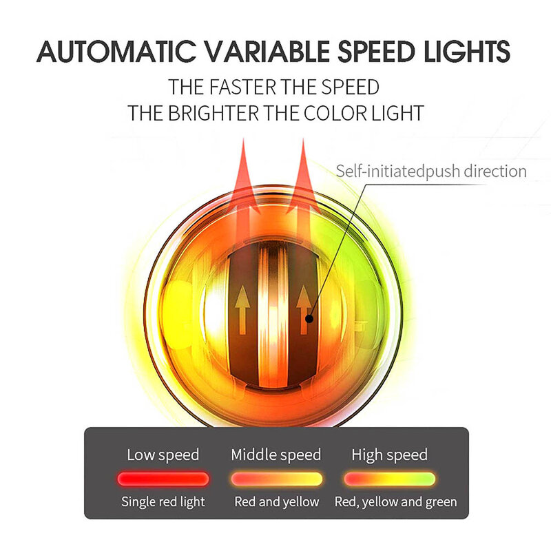 Autostart LED Gyro PowerBall Hand Shake Gyroscope Ball Strengthening Forearm Rehabilitation Trainer Fitness Gym อุปกรณ์