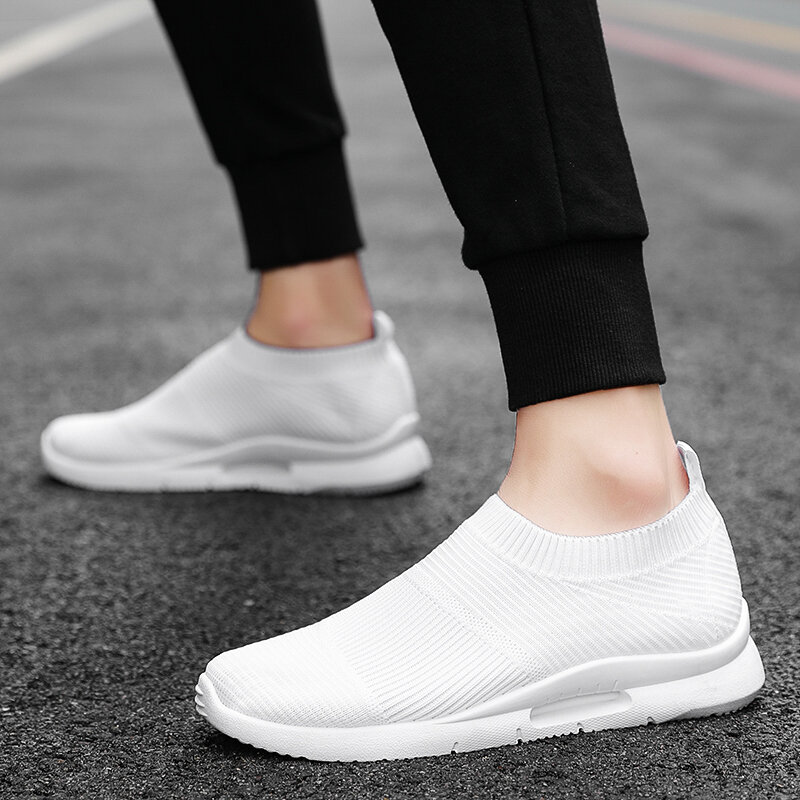 Damyuan Men Light Running Shoes Jogging Shoes Breathable Man Sneakers Slip on Loafer Shoe Men's Casual Sports Shoes Size 46 2020