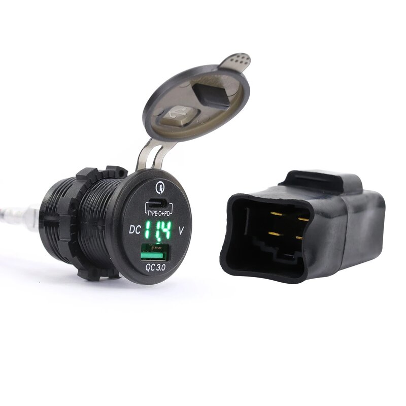 Motorrad Kamera Handy TYPE-C USB Schnelle Ladegerät mit Relais Für Kawasaki Versys 650 Ninja400 Ninja650