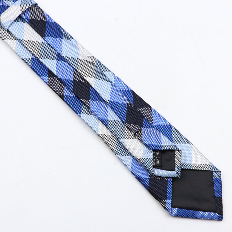 Moda 6cm estreito poliéster gravata para homem reunião de negócios formal jacquard listrado xadrez gravata magro uso diário cravat presente
