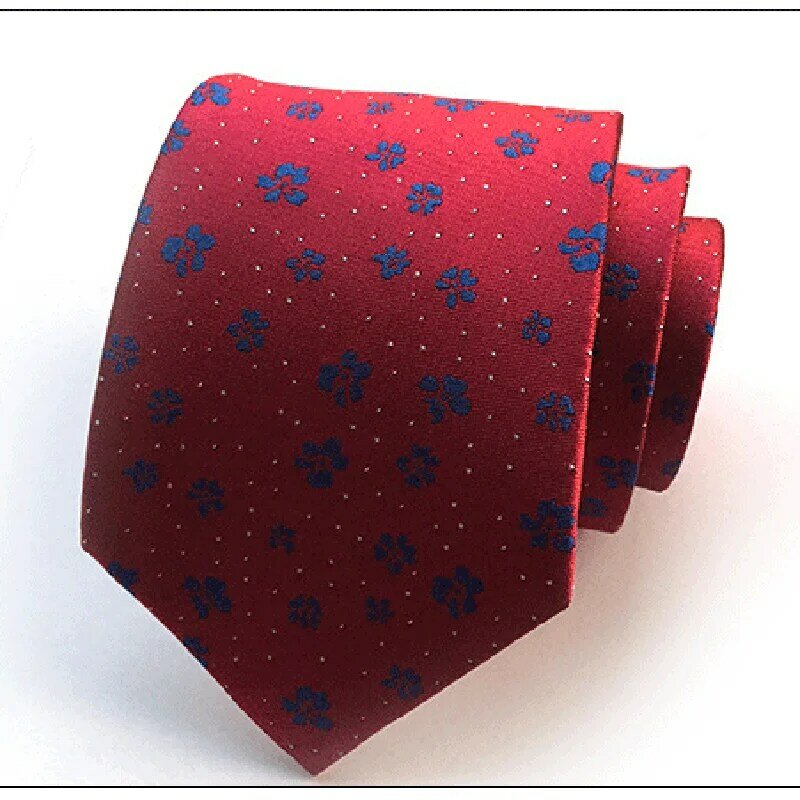GUSLESON New Fashion12 style kwiat 8cm krawaty dla mężczyzn ślub biznes żakardowe Gravatas jedwabne krawaty męskie krawaty prezent