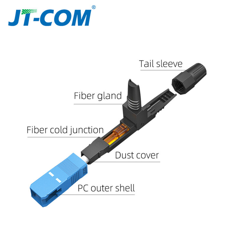 Ftth sc apc único modo sc upc fibra óptica conector rápido ftth fibra óptica conector rápido sc fibra montagem de campo