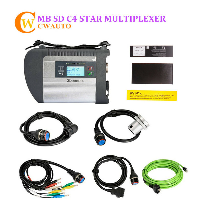 MB STAR C4 SD CONNECT V2023.12 компактный 4-звездочный мультиплексор Диагностика с Wi-Fi для автомобилей и грузовиков с бесплатными DTS CCC & Vediamo