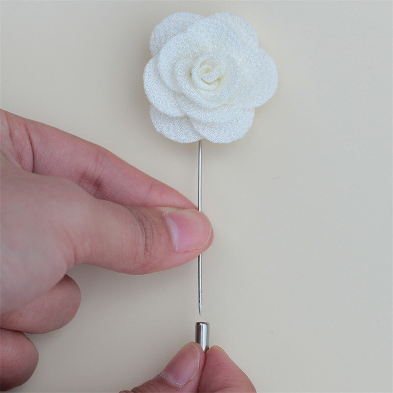 Recommend Kinds of Color Groom Rose Boutonniere with Pin Best Men Groom Bride Flower Pin for Wedding Party XH011J