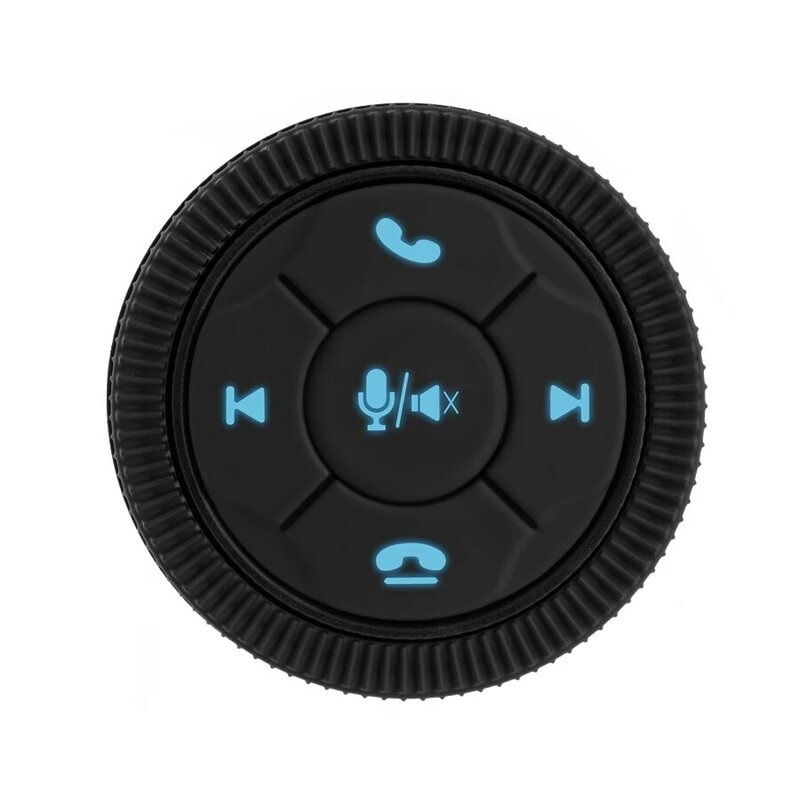 Botão universal de controle no volante do carro, com led, bluetooth, sem fio, para android, dvd/gps