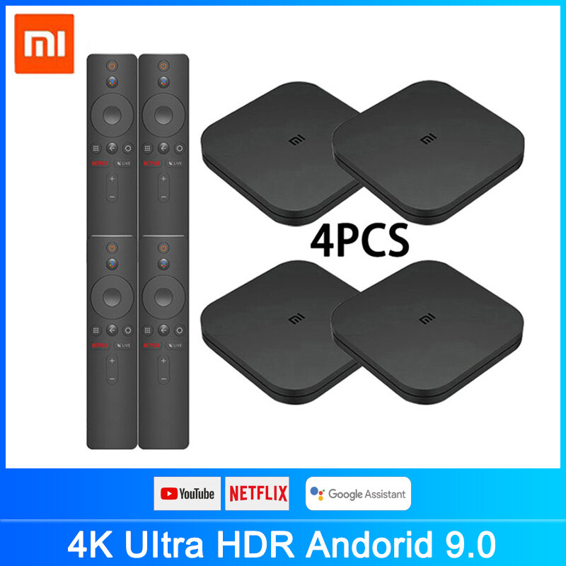 Original Xiaomi MI BOX TV BOX S 4k nouvelle arrivée Android 9.0 2G/8G Smart Quad Core HDR film décodeur multi-langue en gros