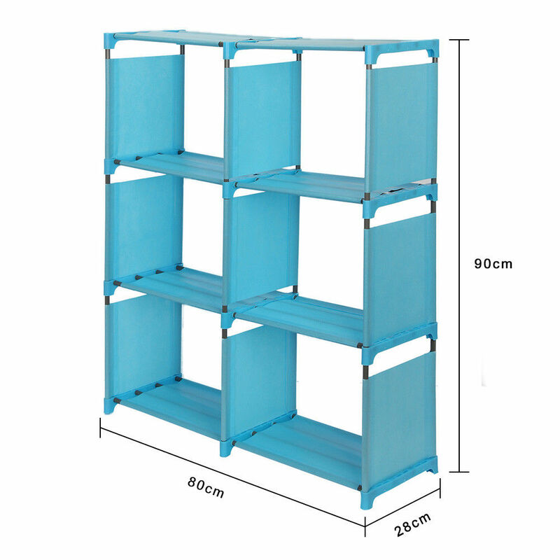 Multi-Tier Bookshelf Storage Shelf for Books Plants Sundries DIY Combination Cabinet Furniture Fabric Plastic Bookcase