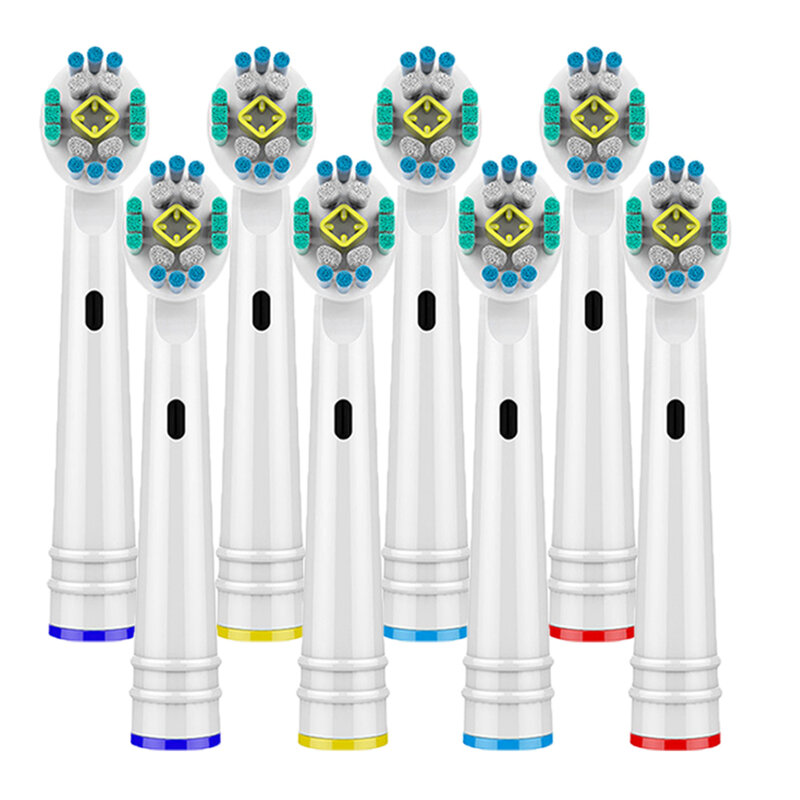 Boquillas de cepillo de dientes eléctrico para Oral B, cabezales de cepillo de dientes blanco 3D, 8 piezas, venta al por mayor, envío directo