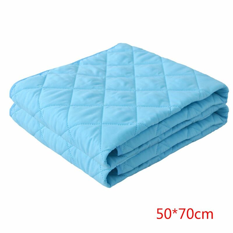 Baby Diaper Mat Simple Waterproof Cushion Bedding Accessory Boys Girls Urine Mats Sheet Protector  Blue 50 70cm
