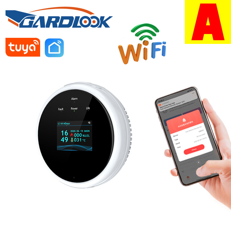 Gardlook Wifi Lpg Gas Lekkage Natuurlijke Brandbaar Detector & 433Mhz Gaslek Sensor Alarm Optioneel Gebruik Voor Home Security systeem