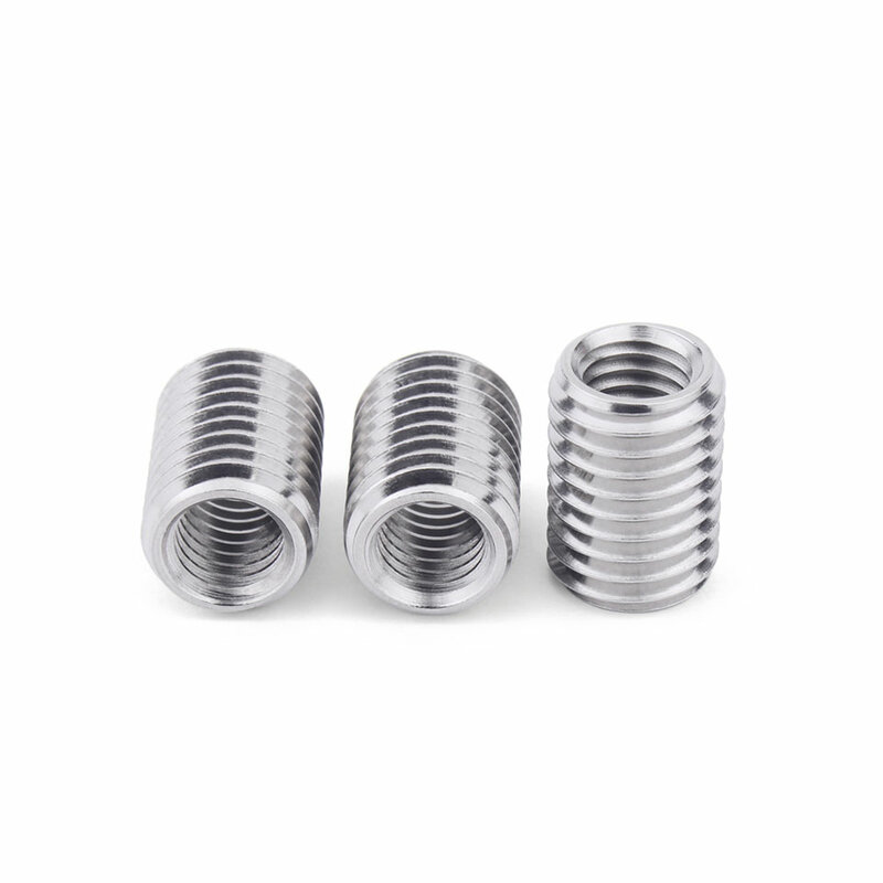 10Pcs M6-M8,M4 M6 M8 To M10, M10 To M12/M14 Inner Outer Threaded Hollow Tube Coupler Conveyer Adapter Screw Pitch 1.0mm