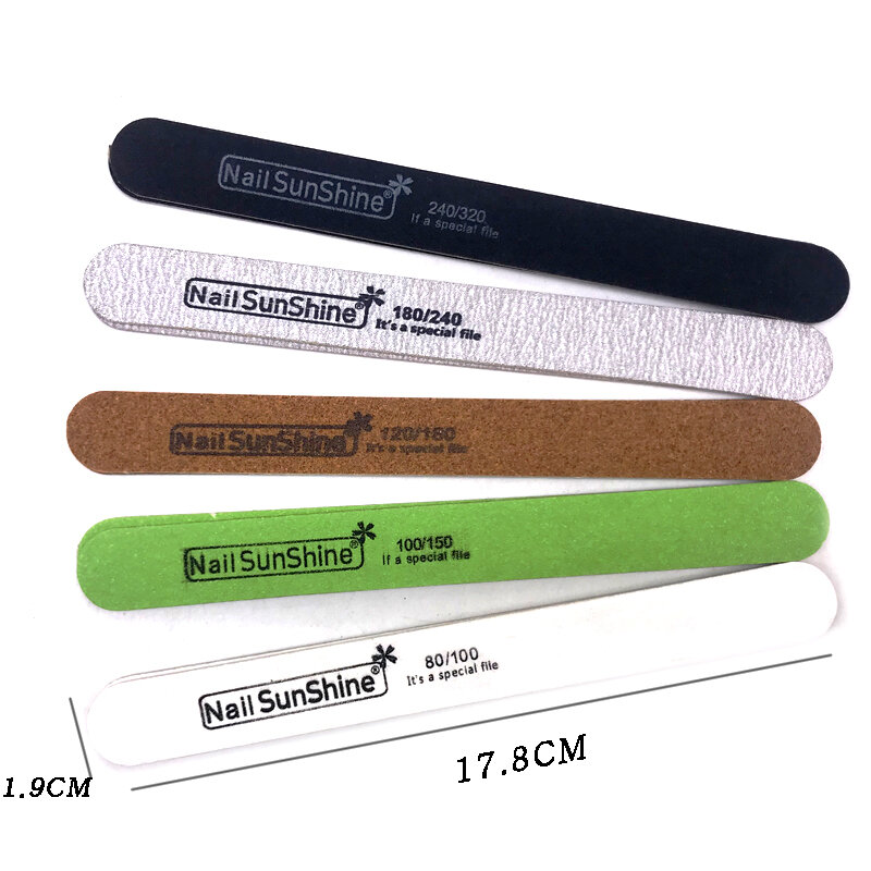 Wholesale 50pcs/lot Nail File Professional Block 100 120 150 180 240 320 lime a ongle Sanding Pedicure Files UV Gel Polish Tools