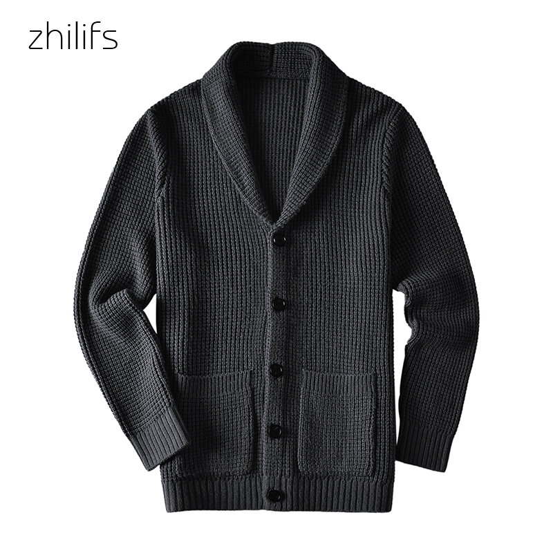 Cardigan en laine extra grossier pour hommes, pulls optiques, manteau pull, vêtements décontractés, style coréen, marque de mode, automne, nouveau, 2021