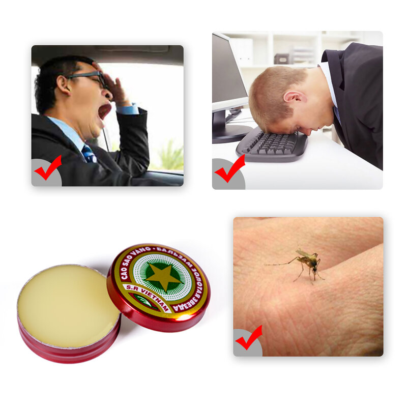 3-30 Stuks Originele Vietnam Gouden Ster Mint Koelolie Tijgerbalsem Behandelen Hoofdpijn Duizeligheid Crème Muggenbeten Anti-Jeuk Gips