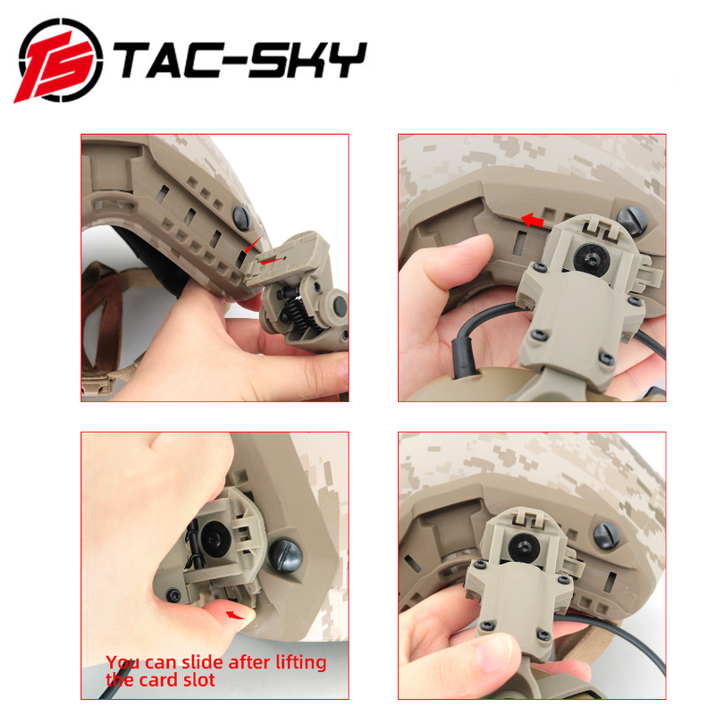 TAC-SKY 전술 헬멧 Ops 코어 아크 레일 어댑터 헬멧 마운트는 전술 COMTAC II COMTAC III 슈팅 헤드셋에 적합합니다