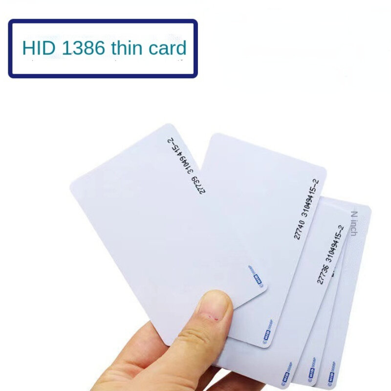 Tarjeta de acceso de proximidad con imagen, tarjeta de acceso con acabado brillante de PVC, sin ranura, ISOProx II 1386, 125KHz, 26Bit