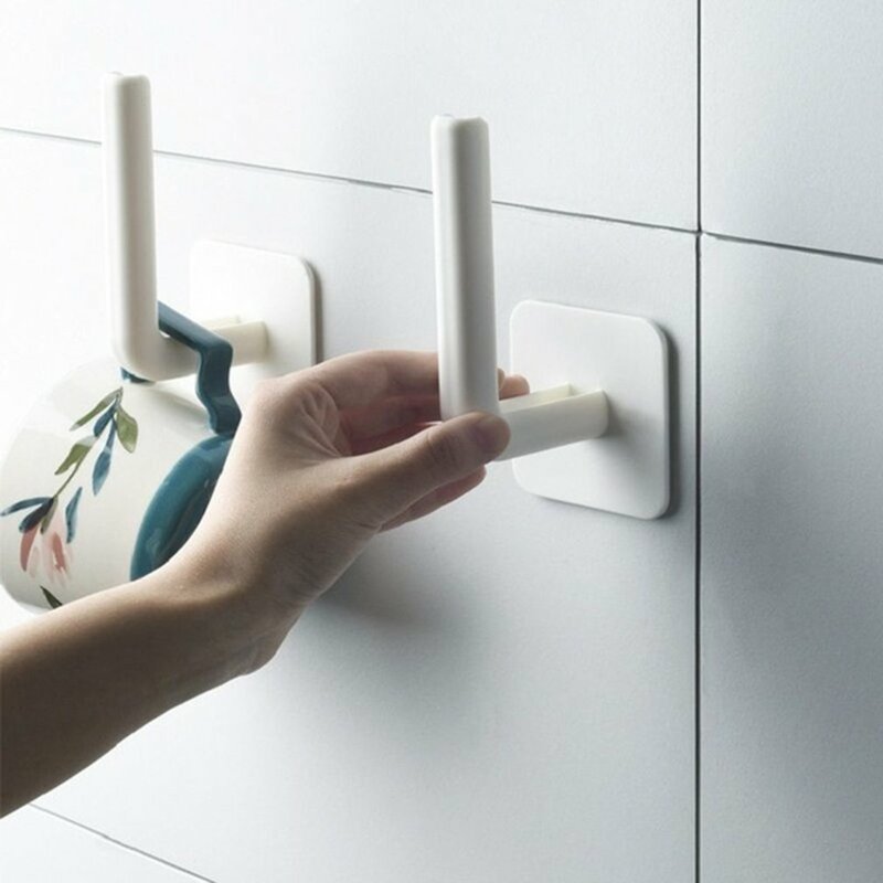 Toilet Paper Holder Hole-Free Tissue Rack Wall-Mounted Shelf Kitchen Bathroom Roll Paper Storage Window Handles PP Plastic