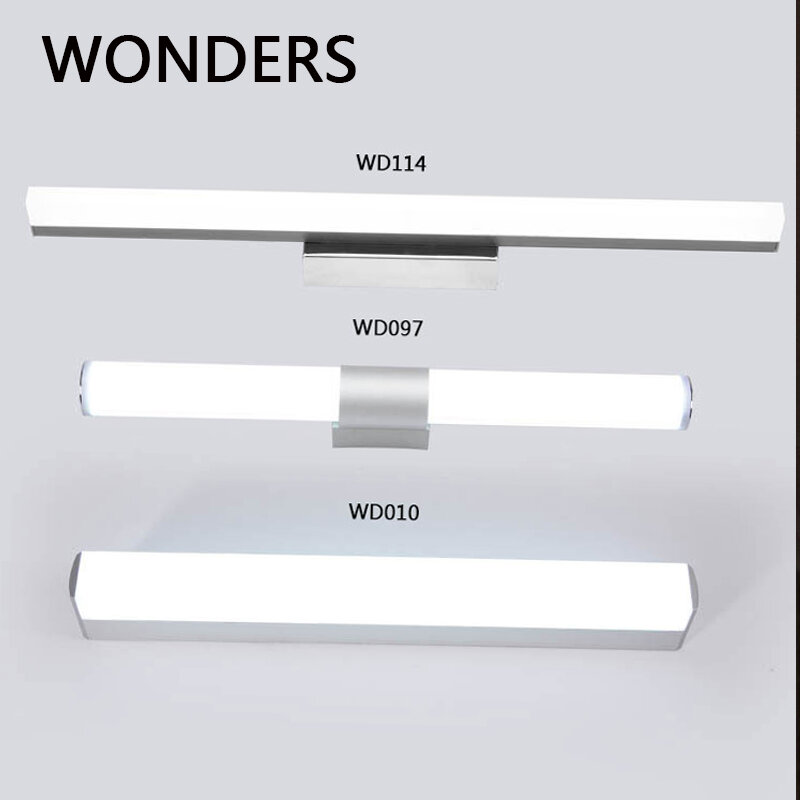 Modern Wall Lamp New Long Strip Wall Decors Mirror Lights Simple Style Acrylic Lighting For Bathroom Bedroom Home Decor Sconces