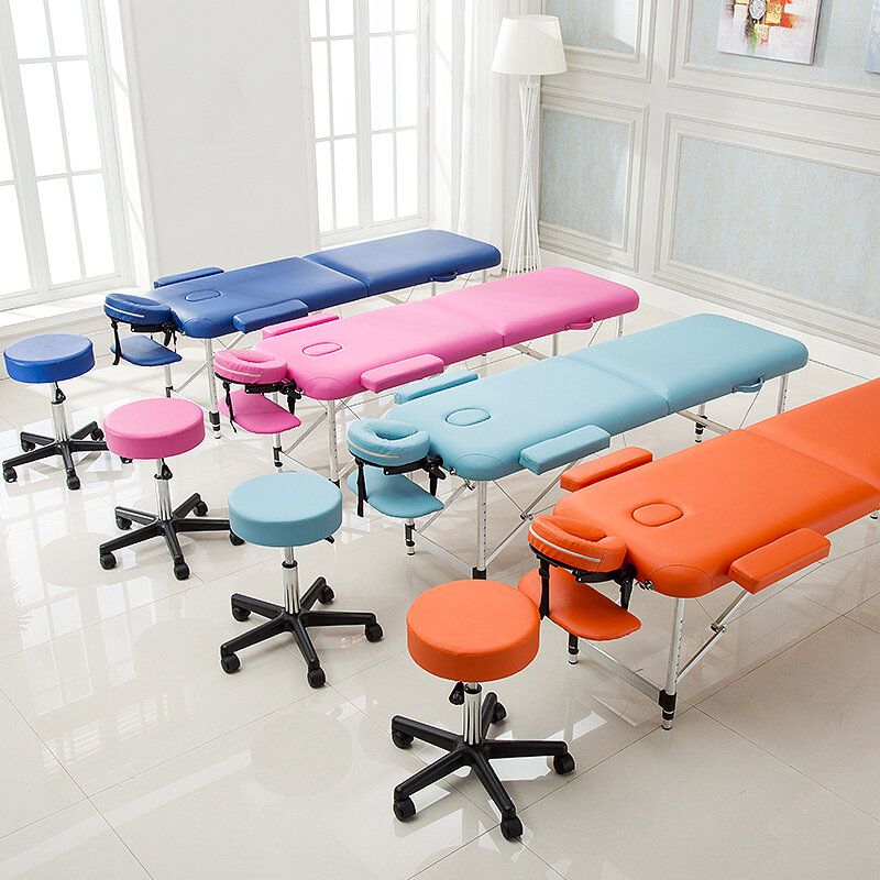 Массажное кресло для салона, вращающееся кресло с регулируемой высотой для медицинской клиники, вращающееся кресло для тату-салона с колес...