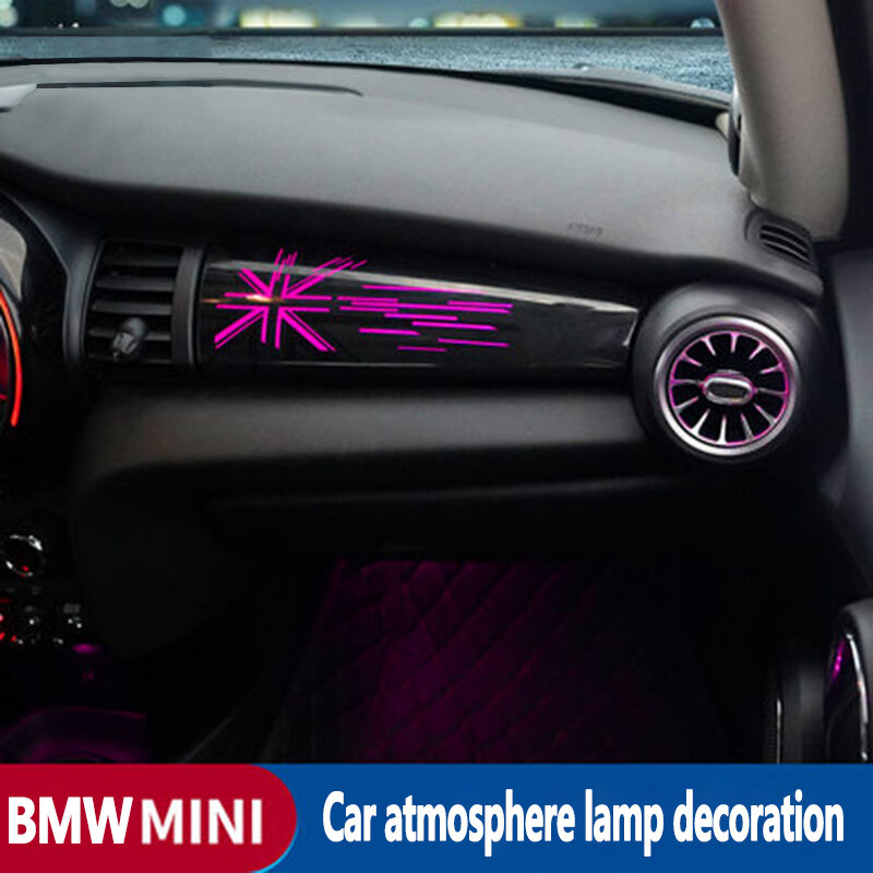 Lampe LED en forme de Vortex pour Mini Cooper F55, F56, F57, éclairage d'ambiance pour tableau de bord, décoration pour voiture