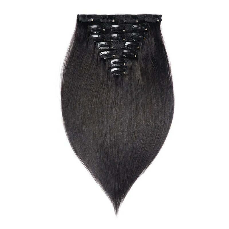 Doreen Double Drawn Clip per capelli umani nelle estensioni dei capelli 16inch 40cm Clip naturale per capelli estremità spesse per donna con capelli sottili 120g 7pc