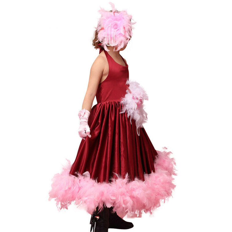 어린이 꽃 소녀 드레스 댄스 의상 스팽글 핑크 솜털 dancewear 소녀 파티 드레스