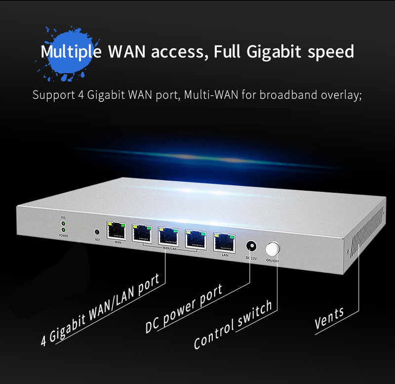 Nuovo COMFAST CF-AC50 Gigabit Wifi AC Router Enterprise Gateway Seamless Roaming/ Multi WAN/bilanciamento del carico QoS PPPoE 4 Wan LAN Port