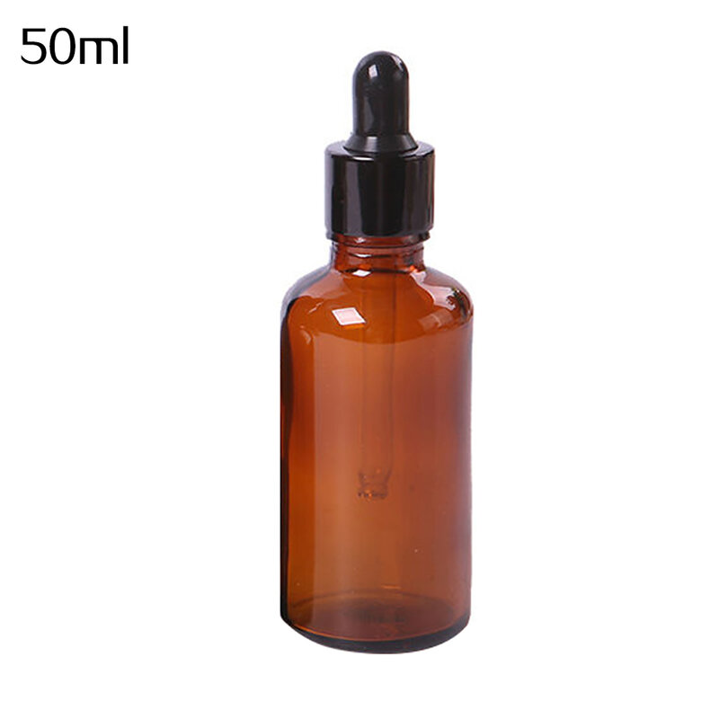 Mini âmbar reagente líquido de vidro, garrafa de óleo essencial 5ml-100ml, pipetas de reagente líquido, gotejador de olhos vazio