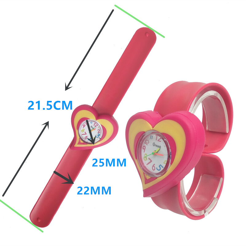 Reloj de cuarzo deportivo para niños y niñas, pulsera de silicona suave con corazón de amor, correa de goma flexible informal, regalo, novedad de 2019