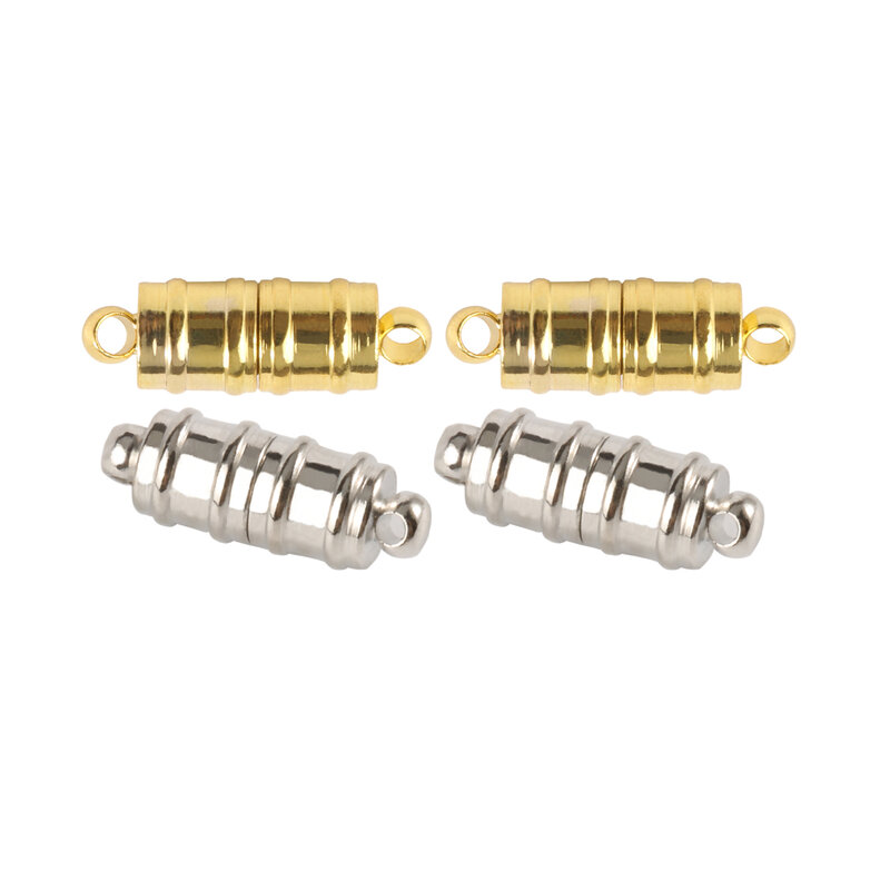 5 set di connettori magnetici in acciaio inossidabile Color argento/oro fatti a mano per gioielli che fanno bracciali fai da te forniture per collane